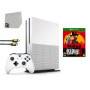 Consola de juego de Microsoft Xbox One S 500GB White With Red Dead Redemption 2 Bolt Axtion Bund como New