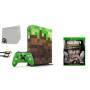 23C-00001 Xbox One S Minecraft Edición limitada 1 TB Gaming Console con paquete de axción de perno de Call of Duty-ww2 c