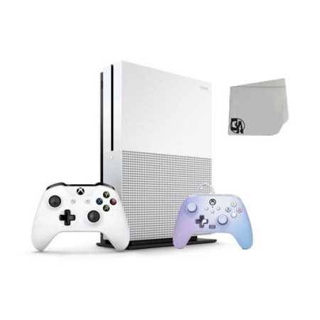 Microsoft Xbox One S 500GB Consola de juego White con controlador de sueños pastel incluido el paquete de axción de pern