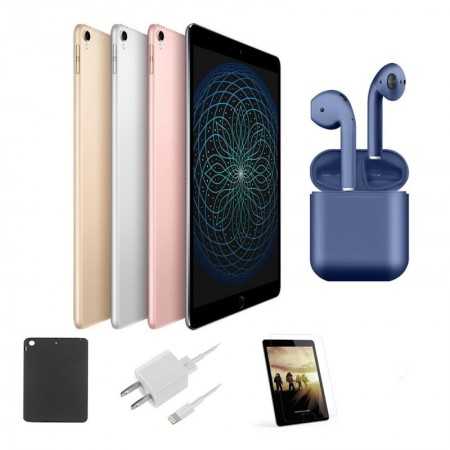 Bundle de Wi-Fi de Apple iPad Pro de 10.5 pulgadas restaurado solo 64 GB de 64 GB: Case, vidrio templado preinstalado, c