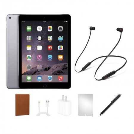 Apple iPad Air 1 (2013) Bundle, 32GB, negro, Wi-Fi, Beats flex, estuche, vidrio templado, lápiz lápida, accesorios de ca