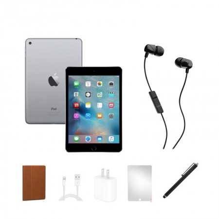 Apple iPad Mini 2 (2013) Bundle, 32GB, negro, Wi-Fi, auriculares internos, estuche, vidrio templado, lápiz óptico, acces