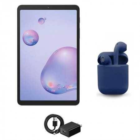 Samsung Restaurado Galaxy Tab A, solo Wi-Fi, 32 GB, paquete: auriculares Bluetooth, lápiz óptico-negro (restaurado)